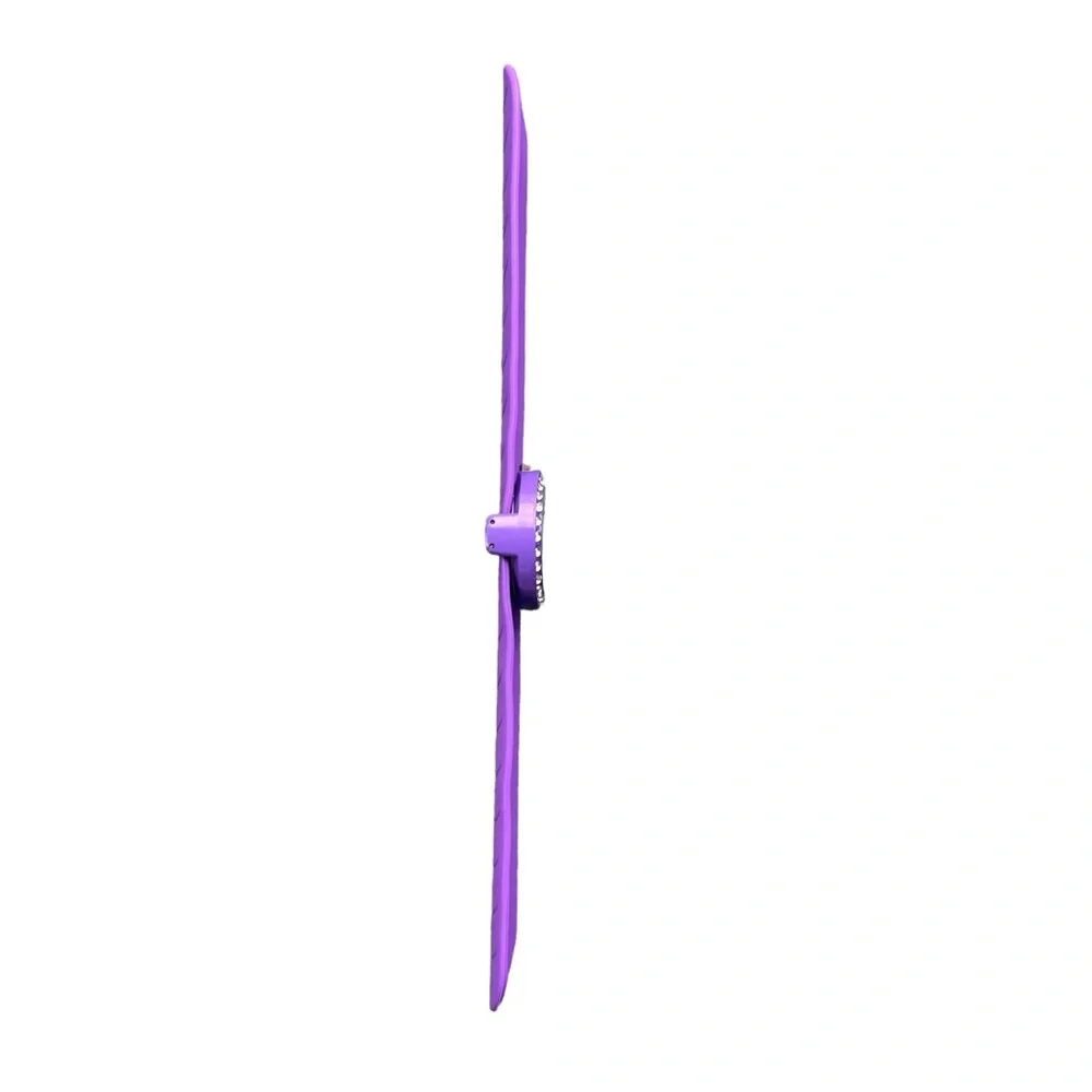 Collezio Purple Silicone Stainless Steel Back Rhinestone Slap‎ Watch Face & Band